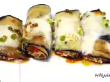 Receta Canelones de berenjena rellenos de arroz y bonito