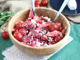 Receta Ensalada de fresas, tomate, feta y albahaca