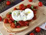 Receta Bruschetta de tomate asado y burrata