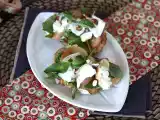 Receta Tosta de melocotón asado y burrata