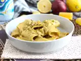 Receta Pasta con una estupenda salsa de atún, pistachos y limón