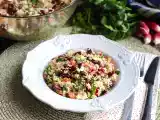 Receta Ensalada de cuscús para un entrante sencillo, saludable y colorido