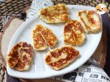 Receta Queso halloumi agridulce a la sartén con miel y romero