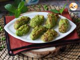 Receta Buñuelos de guisantes, queso feta y menta en freidora de aire