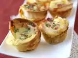 Receta Muffins de tortillas con bacon y mozzarella