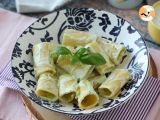 Pasta con crema de ricota y albahaca