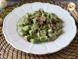 Receta Ñoquis de guisantes con salsa de champiñones