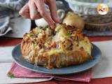 Receta Hogaza de pan rellena de queso y bacon