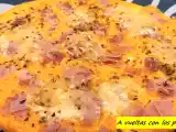 Receta Torti-pizza de jamón y queso