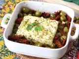 Receta Feta al horno con tomates secos y aceitunas al estilo mediterráneo