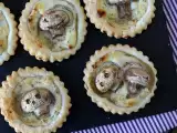 Receta Tartaletas de halloween con champiñones y queso crema a las finas hierbas