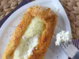 Receta Rulo de queso de cabra empanado en freidora de aire, una idea sencilla con muy buen resultado
