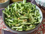 Receta Ensalada de pepino picante con cacahuetes y sésamo