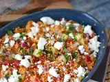 Receta Ensalada de cuscús y gazpacho: una receta fresca, original y sin cocción