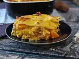 Receta Lasaña de calabaza, speck y nueces: cremosa y con un punto crujiente