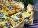 Receta Quiche de champiñones y calabaza