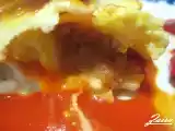 Receta Canelones de bonito con muselina de ajo y coulis de pimientos