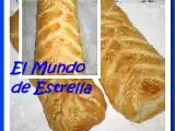 Receta Trenza de hojaldre con carne y jamón