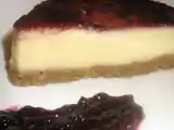 Receta Tarta de quesitos con mermelada de mora.