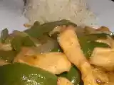 Receta Pollo con pimiento verde, estilo oriental (a mi manera).
