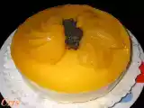 Receta Tarta mousse de melocotón y queso.