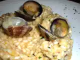 Receta Risotto de gambas y almejas al perfume de naranja y menta
