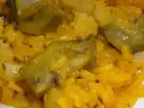 Receta Arroz con coliflor y alcachofas.
