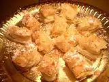 Receta Hojaldritos de crema con almendras