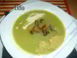 Receta Crema de judias verdes con setas, parmesano y avellanas