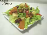 Receta Ensalada de salmon a la vinagreta de melocoton y mostaza.