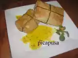 Receta Regalitos de pasta filo rellenos de mar y huerta