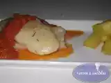 Receta Filetes de pescado con salsa de tomate y champiñones