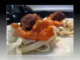 Receta Nidos de pasta con carne y salsa especial