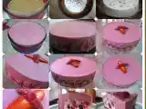 Receta Tarta mousse de frutos rojos con corazón de nata