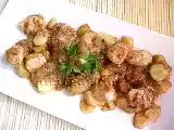 Receta Revuelto de patatas con vieiras