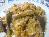 Receta Arroz con setas, pollo y gambas