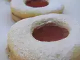 Receta Galletas con mermelada de fresa.