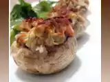 Receta Champiñones rellenos de salmón y gambas