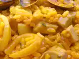 Receta Arroz con atún y calamares.