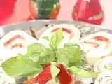 Receta Rollo de queso tomate y albahaca