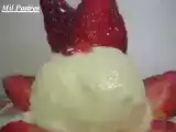 Receta Helado de vainilla con fresas