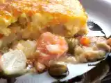 Receta Flan de espárragos y gambas con ensalada de ahumados