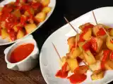 Receta Patatas confitadas con salsa brava