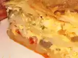 Receta Pastel de bacalao, patatas y pimientos