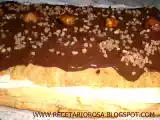 Receta Tarta de hojaldre rellena de crema y nata