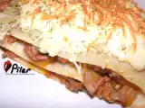 Receta Lasaña de carne con champi y atun de cristina