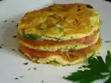 Receta Milhojas de tortilla de perejil, queso y salmón
