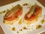 Receta Pincho de caballa con tomate fresco