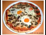 Receta Pizza de champiñones al ajillo