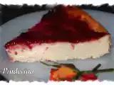 Receta Tarta de queso con mermelada de cerezas.